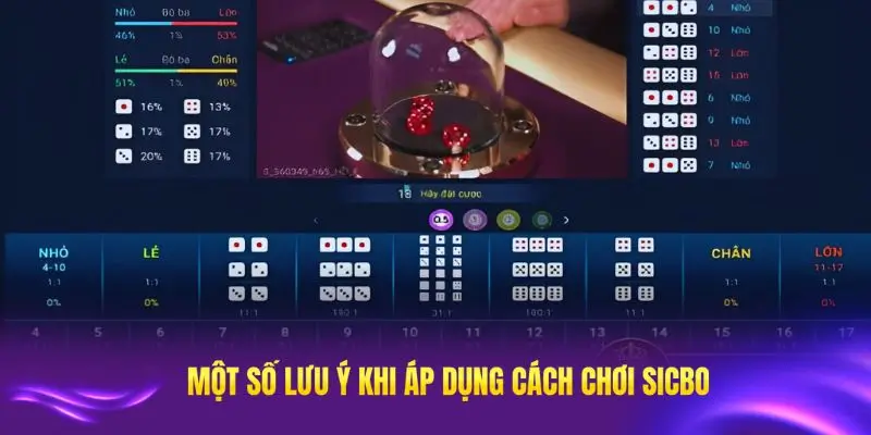 Một số lưu ý khi áp dụng cách chơi sicbo luôn thắng